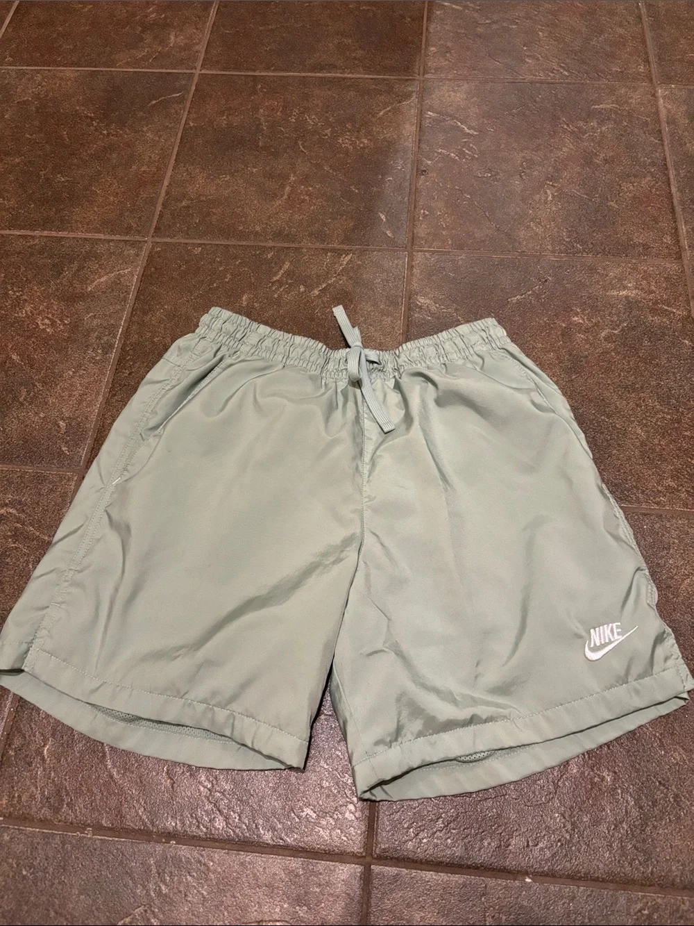 Nike Men's Sage Green Athletic Shorts